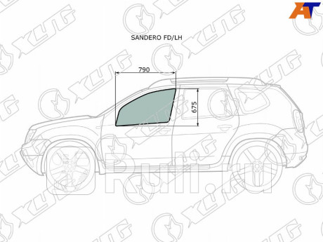 SANDERO FD/LH - Стекло двери передней левой (XYG) Nissan Terrano 3 (2014-2021) для Nissan Terrano 3 (2014-2021), XYG, SANDERO FD/LH