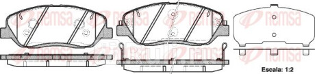1226.02 - Колодки тормозные дисковые передние (REMSA) Hyundai Genesis (2008-2013) для Hyundai Genesis (2008-2013), REMSA, 1226.02