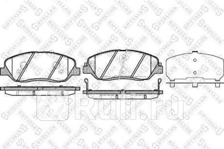 001 092B-SX - Колодки тормозные дисковые передние (STELLOX) Kia Carnival 2 (2006-2014) для Kia Carnival 2 (2006-2014), STELLOX, 001 092B-SX