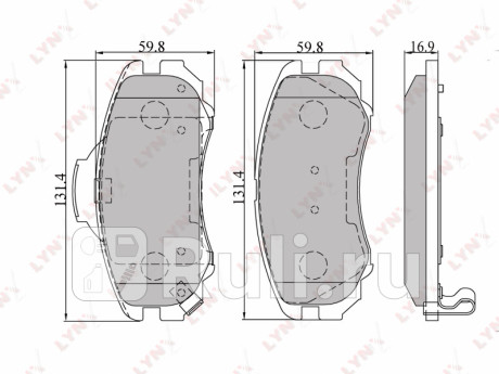 BD3602 - Колодки тормозные дисковые передние (LYNXAUTO) Hyundai Sonata 6 (2009-2014) для Hyundai Sonata 6 (2009-2014), LYNXAUTO, BD3602