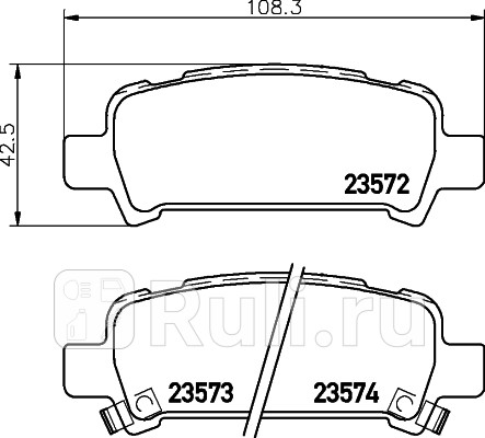 NP7003 - Колодки тормозные дисковые задние (NISSHINBO) Subaru Legacy BM/BR (2009-2015) для Subaru Legacy BM/BR (2009-2015), NISSHINBO, NP7003