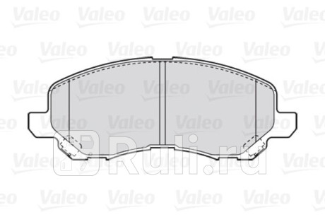 301886 - Колодки тормозные дисковые передние (VALEO) Mitsubishi Lancer 10 (2007-2015) для Mitsubishi Lancer 10 (2007-2015), VALEO, 301886