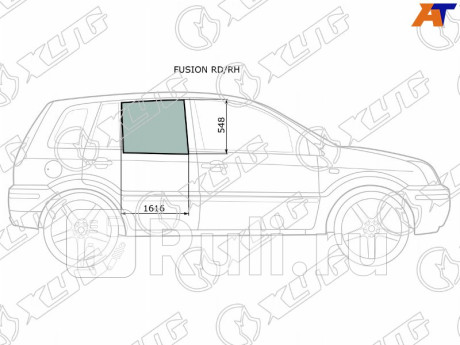 FUSION RD/RH - Стекло двери задней правой (XYG) Ford Fusion (2002-2012) для Ford Fusion (2002-2012), XYG, FUSION RD/RH