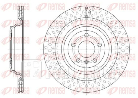 61635.10 - Диск тормозной задний (REMSA) Mercedes X166 (2015-2019) для Mercedes X166 (2015-2019), REMSA, 61635.10