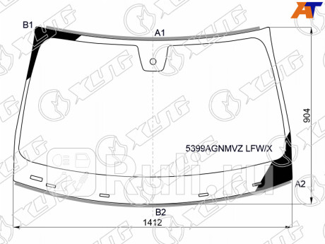 5399AGNMVZ LFW/X - Лобовое стекло (XYG) Mercedes W177 (2018-2021) для Mercedes W177 (2018-2021), XYG, 5399AGNMVZ LFW/X