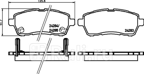 NP5030 - Колодки тормозные дисковые передние (NISSHINBO) Ford Fiesta 6 (2008-2019) для Ford Fiesta mk6 (2008-2019), NISSHINBO, NP5030