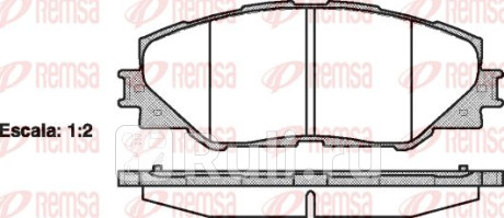 1234.00 - Колодки тормозные дисковые передние (REMSA) Toyota Auris (2010-2012) для Toyota Auris (2010-2012), REMSA, 1234.00