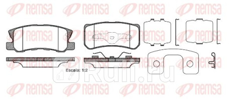 0803.22 - Колодки тормозные дисковые задние (REMSA) Peugeot 4007 (2007-2012) для Peugeot 4007 (2007-2012), REMSA, 0803.22