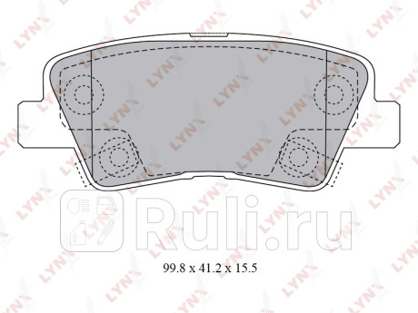 BD-3620 - Колодки тормозные дисковые задние (LYNXAUTO) Hyundai i40 (2011-2020) для Hyundai i40 (2011-2020), LYNXAUTO, BD-3620