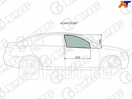 ACV40 FD/RH - Стекло двери передней правой (XYG) Toyota Camry 40 рестайлинг (2009-2011) для Toyota Camry V40 (2009-2011) рестайлинг, XYG, ACV40 FD/RH