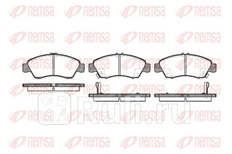 0419.02 - Колодки тормозные дисковые передние (REMSA) HONDA FIT GE (2007-2014) для Honda Fit GE (2007-2014), REMSA, 0419.02