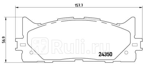 P 83 117 - Колодки тормозные дисковые передние (BREMBO) Lexus ES (2006-2012) для Lexus ES (2006-2012), BREMBO, P 83 117