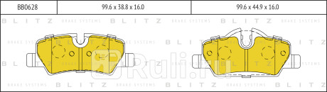 Колодки тормозные дисковые задние mini cooper one f56 13- BLITZ BB0628  для прочие, BLITZ, BB0628