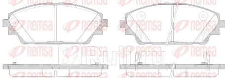 1569.02 - Колодки тормозные дисковые передние (REMSA) Mazda CX-3 DK (2015-2020) для Mazda CX-3 DK (2015-2021), REMSA, 1569.02