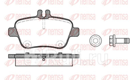 1477.00 - Колодки тормозные дисковые задние (REMSA) Mercedes W169 (2004-2012) для Mercedes W169 (2004-2012), REMSA, 1477.00