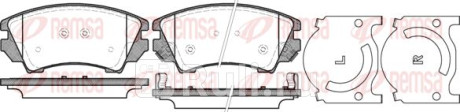 1375.12 - Колодки тормозные дисковые передние (REMSA) Opel Insignia (2008-2013) для Opel Insignia (2008-2013), REMSA, 1375.12