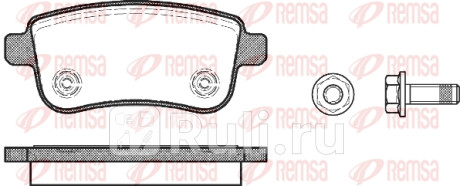 1387.00 - Колодки тормозные дисковые задние (REMSA) Renault Megane 3 (2008-2014) для Renault Megane 3 (2008-2014), REMSA, 1387.00