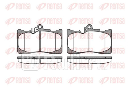 1180.02 - Колодки тормозные дисковые передние (REMSA) Lexus IS 250 (2013-2020) для Lexus IS 250 (2013-2020), REMSA, 1180.02