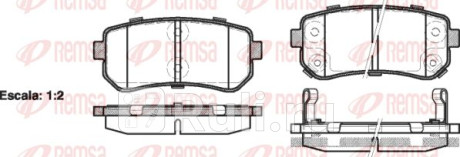 1209.02 - Колодки тормозные дисковые задние (REMSA) Kia Picanto SA рестайлинг (2007-2011) для Kia Picanto SA (2007-2011) рестайлинг, REMSA, 1209.02