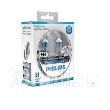 12342WHV - Лампа H4 (60/55W) PHILIPS White Vision 3700K для Автомобильные лампы, PHILIPS, 12342WHV