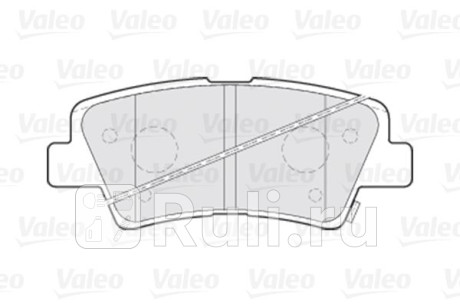 301301 - Колодки тормозные дисковые задние (VALEO) Kia Rio 4 седан (2017-2020) для Kia Rio 4 седан (2017-2021), VALEO, 301301
