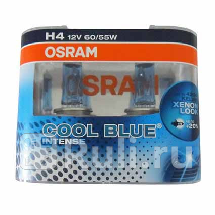 64193CBI2(EURO) - Лампа H4 (60/55W) OSRAM Cool Blue Intense 4200K для Автомобильные лампы, OSRAM, 64193CBI2(EURO)