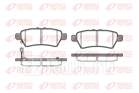 1188.01 - Колодки тормозные дисковые задние (REMSA) Nissan NP300 (2008-2015) для Nissan NP300 (2008-2015), REMSA, 1188.01