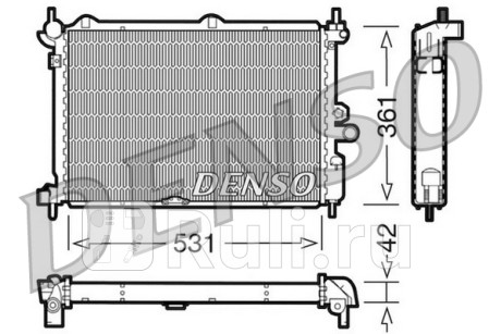 DRM20014 - Радиатор охлаждения (DENSO) Opel Astra F (1991-1998) для Opel Astra F (1991-1998), DENSO, DRM20014