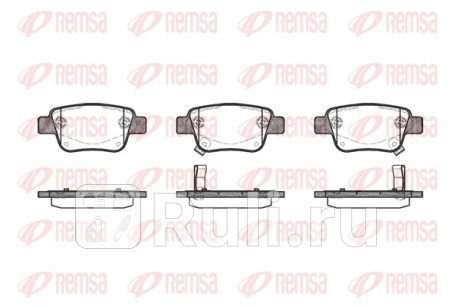1047.02 - Колодки тормозные дисковые задние (REMSA) Toyota Alphard (2008-2014) для Toyota Alphard 2 (2008-2014), REMSA, 1047.02