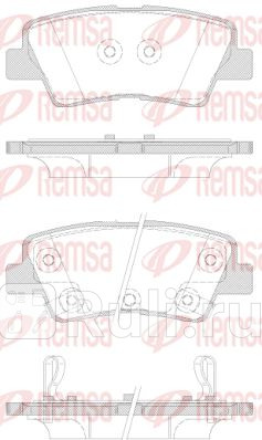 1362.42 - Колодки тормозные дисковые задние (REMSA) Hyundai i30 3 (2017-2020) для Hyundai i30 3 (2017-2021), REMSA, 1362.42