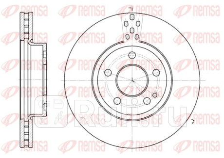6679.10 - Диск тормозной передний (REMSA) Mercedes Vito W447 (2014-2020) для Mercedes Vito W447 (2014-2021), REMSA, 6679.10