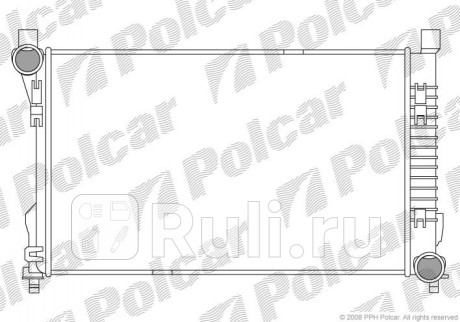 500308-1 - Радиатор охлаждения (Polcar) Mercedes W203 (2000-2004) для Mercedes W203 (2000-2008), Polcar, 500308-1