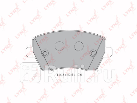 BD-5739 - Колодки тормозные дисковые передние (LYNXAUTO) Renault Megane 3 рестайлинг (2014-2016) для Renault Megane 3 (2014-2016) рестайлинг, LYNXAUTO, BD-5739