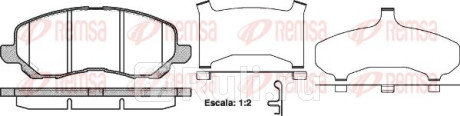 0804.31 - Колодки тормозные дисковые передние (REMSA) Mitsubishi Outlander рестайлинг (2015-2021) для Mitsubishi Outlander 3 (2015-2021) рестайлинг, REMSA, 0804.31