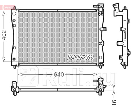 DRM45005 - Радиатор охлаждения (DENSO) Mitsubishi Colt Z3#A (2009-2012) для Mitsubishi Colt Z30 (2009-2012) рестайлинг, DENSO, DRM45005