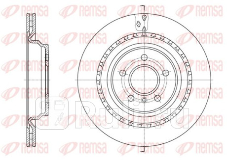 61636.10 - Диск тормозной задний (REMSA) Mercedes W166 (2011-2015) для Mercedes ML W166 (2011-2015), REMSA, 61636.10