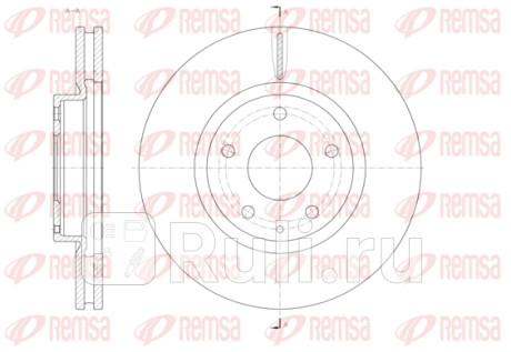 61520.10 - Диск тормозной передний (REMSA) Mazda 6 GJ (2012-2020) для Mazda 6 GJ (2012-2018), REMSA, 61520.10