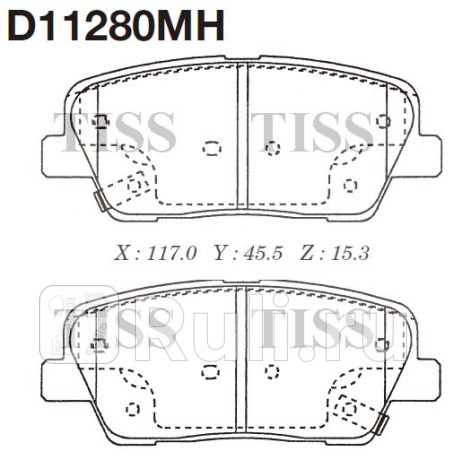 D11280MH - Колодки тормозные дисковые задние (MK KASHIYAMA) Hyundai Santa Fe 3 (2012-2018) для Hyundai Santa Fe 3 (2012-2018), MK KASHIYAMA, D11280MH