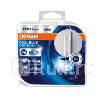 66140CBI_DuoBox - Лампа D1S (35W) OSRAM Cool Blue Intense 6000K +20% яркости для Автомобильные лампы, OSRAM, 66140CBI_DuoBox