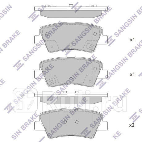 SP1407 - Колодки тормозные дисковые задние (HI-Q) Hyundai Elantra 6 (2016-2019) для Hyundai Elantra 6 AD (2016-2019), HI-Q, SP1407