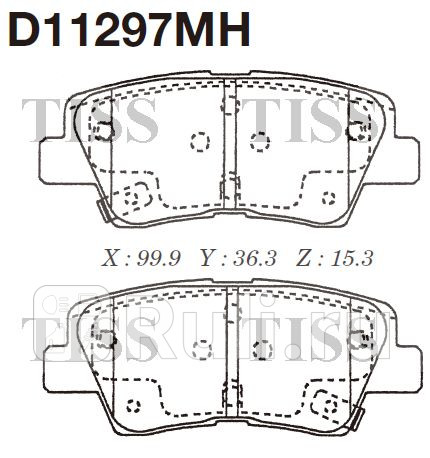 D11297MH - Колодки тормозные дисковые задние (MK KASHIYAMA) Kia Carens 3 (2013-2020) для Kia Carens 3 (2013-2020), MK KASHIYAMA, D11297MH