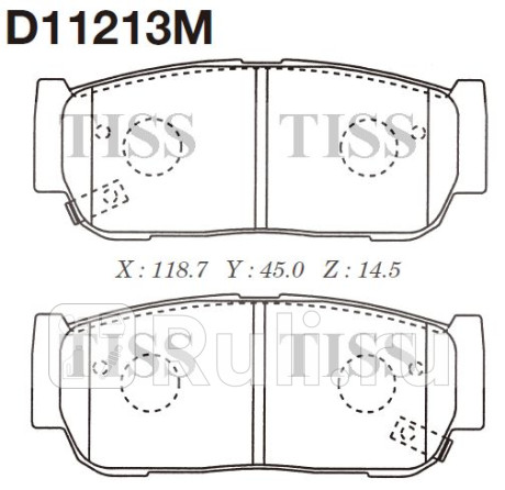 D11213M - Колодки тормозные дисковые задние (MK KASHIYAMA) Ssangyong Rexton (2001-2007) для Ssangyong Rexton (2001-2007) и (2006-2017), MK KASHIYAMA, D11213M