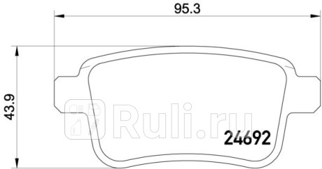 P 50 107 - Колодки тормозные дисковые задние (BREMBO) Mercedes Citan (2012-2020) для Mercedes Citan (2012-2021), BREMBO, P 50 107