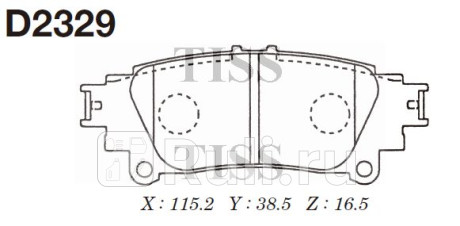 D2329 - Колодки тормозные дисковые задние (MK KASHIYAMA) Lexus GS (2011-2018) для Lexus GS (2011-2018), MK KASHIYAMA, D2329