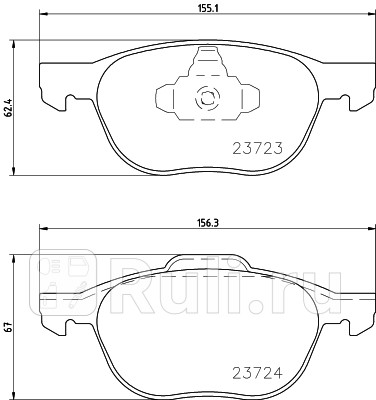 NP5006 - Колодки тормозные дисковые передние (NISSHINBO) Mazda 5 CR (2005-2010) для Mazda 5 CR (2005-2010), NISSHINBO, NP5006