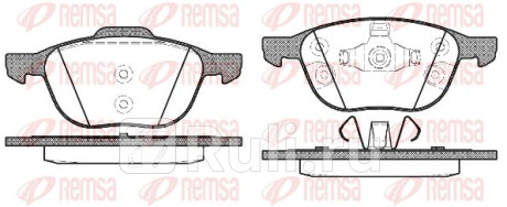 1082.30 - Колодки тормозные дисковые передние (REMSA) Ford Kuga 2 рестайлинг (2016-2020) для Ford Kuga 2 (2016-2020) рестайлинг, REMSA, 1082.30