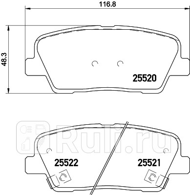 NP6042 - Колодки тормозные дисковые задние (NISSHINBO) Hyundai Santa Fe 3 (2012-2018) для Hyundai Santa Fe 3 (2012-2018), NISSHINBO, NP6042