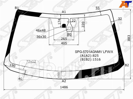 SPG-5701AGNMV LFW/X - Лобовое стекло (SAT) Mitsubishi Pajero Sport (2015-2021) для Mitsubishi Pajero Sport (2015-2021), SAT, SPG-5701AGNMV LFW/X