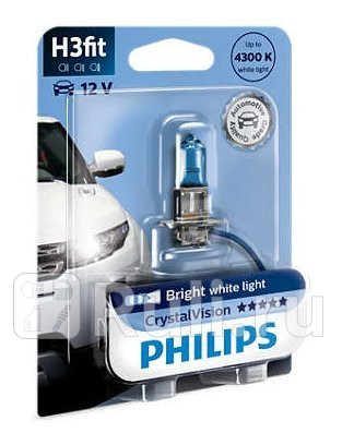 12336 CV B1 - Лампа H3 (55W) PHILIPS Crystal Vision 4300K для Автомобильные лампы, PHILIPS, 12336 CV B1