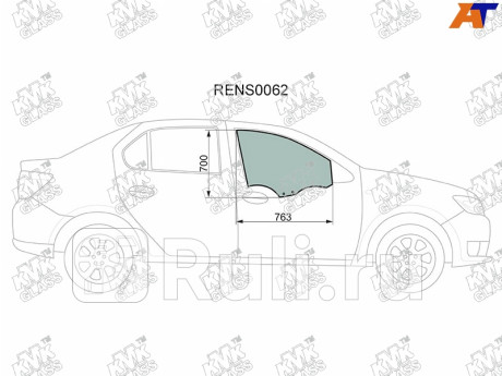 RENS0062 - Стекло двери передней правой (KMK) Renault Logan 2 рестайлинг (2018-2021) для Renault Logan 2 (2018-2021) рестайлинг, KMK, RENS0062